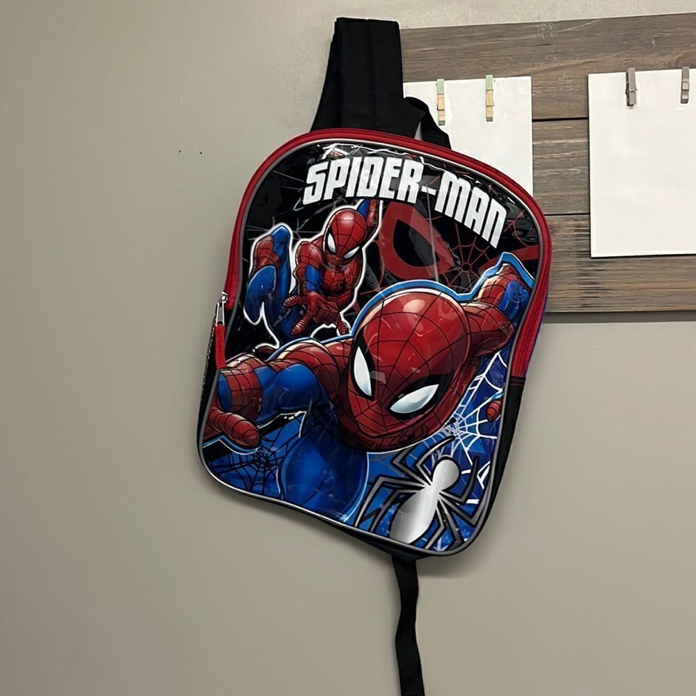 Marvel Spider-Man Kid’s Backpack with Adjustable Straps and Mesh Cup Holder